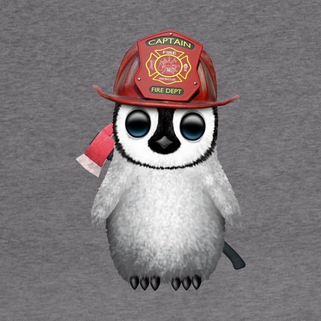 Cute Baby Penguin Firefighter by jeffbartels